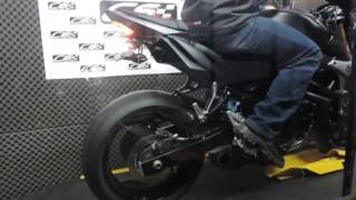 Suzuki GSR750 GSXS750 201415 CS Racing Exhaust Dyno Sound Test [upl. by Nadabb]