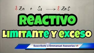 Reactivo Limitante y en Exceso paso a paso [upl. by Eniagrom]