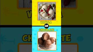 Vanilla or chocolate ice cream shortsyoutubeshorts quizcoconut [upl. by Glasgo]