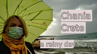 a rainy day in Chania Akrotiri in Crete vlog 15 degrees [upl. by Infeld]