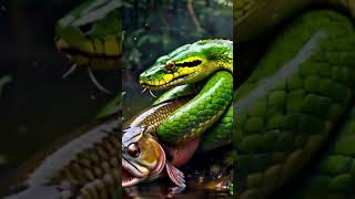 Green Anaconda ReptileFacts ConstrictorSnake NatureDiscovery [upl. by Dikmen458]