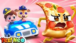 Police and Runaway Pizza  Sharing is Caring  Police Rescue  Nursery Rhyme amp Kids Songs  Yes Neo [upl. by Enineg]