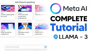 How To Use META AI Complete Tutorial Beginner Tutorial LLAMA 3 Tutorial [upl. by Luahs]