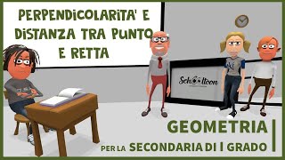 Perpendicolarità e distanza tra un punto e una retta  Geometria  Secondaria di Primo Grado [upl. by Udell]