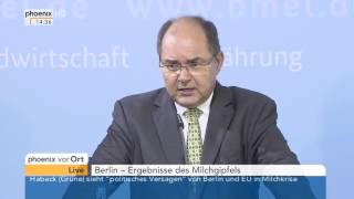 Milchgipfel Christian Schmidt zu den Ergebnissen am 30052016 [upl. by Anirda]