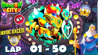 Dragon City High Corrupted Time Dragon  Heroic Race LAP 1  50 COMPLETED 😱 [upl. by Poppy]