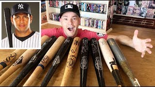 My baseball bat collection  gameused signed by ARod and more [upl. by Ert]