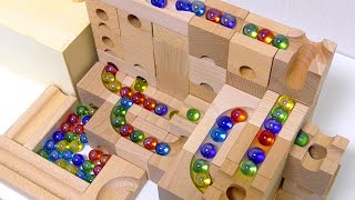 Marble Run ☆Wooden Cuboro MIX Course Summary Video [upl. by Haisa]