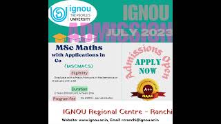 MSC Maths ignou ignouranchi [upl. by Olympia]