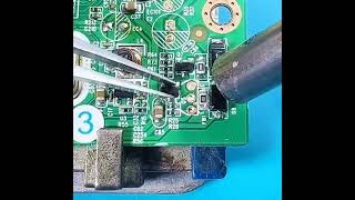 Desoldering smd transistor resistor and doide components electronic shorts [upl. by Otes850]