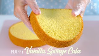 Fluffy Moist Vanilla Sponge Cake Perfect for Birthday Cake [upl. by Cogen]