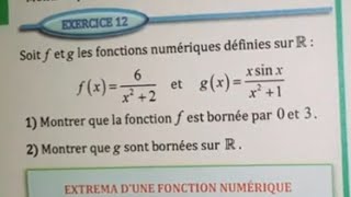 Fonction bornée exercice 12 page 78 ALMOUFID [upl. by Ariam]