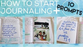 HOW TO START JOURNALING  10 Prompts  Christian Inspiration [upl. by Adnil]