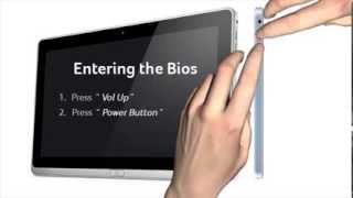 Aspire  P3 Ultrabook  How to enter the bios [upl. by Ellennaj]