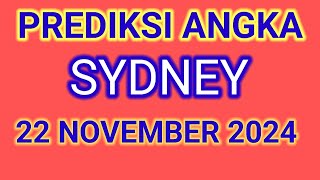 22 November 2024 prediksi angka main sydney hari ini 22 November 2024 [upl. by Notliw]