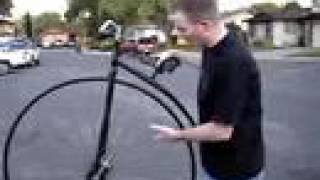 How to mount a penny farthing [upl. by Hsetirp]