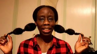 HOW TO QUICK AND EASY PROTECTIVE STYLE PIGTAILS [upl. by Savannah]