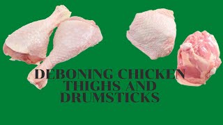 How to debone chicken thigh and drumsticks [upl. by Aikrehs]