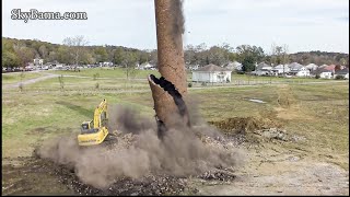 Pell City implodes historic Avondale Mills smokestack [upl. by Anisor]