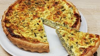 QUICHE AUX POIREAUX TROP FACILE ✔ quiche poireaux recette patebrisée [upl. by Alric]