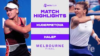 Veronika Kudermetova vs Simona Halep  2022 Melbourne Final  WTA Match Highlights [upl. by Ssepmet]