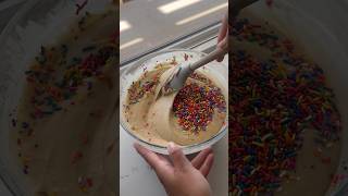 vegan funfetti cake 🌈🎂 funfetti funfetticake veganbaking [upl. by Hollington]