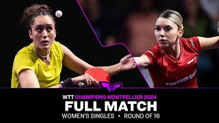 FULL MATCH  MANIKA BATRA vs Bernadette Szocs  WS R16  WTTMontpellier 2024 [upl. by Inafetse598]