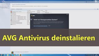 AVG Antivirus deinstallieren [upl. by Ellenyl]