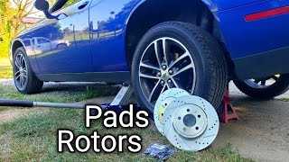 1523 Dodge Challenger Rear Pads amp Rotors Replacement [upl. by Aicad]