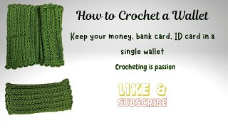 How to crochet a Wallet Crochet Purse Full Tutorial crochet wallet tutorial [upl. by Yenaled]