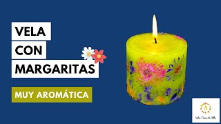 Como Hacer VELAS AROMÁTICAS Con Margaritas 🌼 [upl. by Atived]