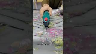 Cutting a Net Embroidery Dress with Electric Scissors amp Packing It Perfectly [upl. by Analim]