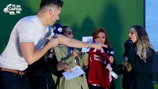 Perrie Edwards gets surprised with a Liverpool FC Tshirt [upl. by Manolo]