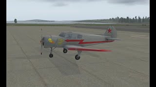 Startup  Yakovlev Yak18T [upl. by Laeahcim334]