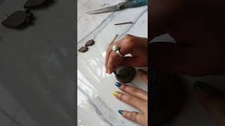 Terracotta earrings making tutorial shortvideo share [upl. by Amuwkuhc]