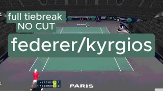 Tennis Elbow 2013 Intense Tiebreak Showdown Federer vs Kyrgios [upl. by Acirea]