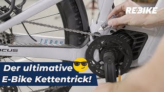 EBike Kette richtig ölen 🚀🚲 Der ultimative Trick für eine geschmeidige Kette  Rebikecom [upl. by Nahbois]