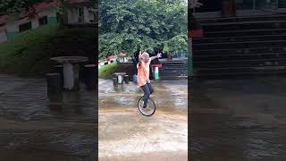 Unicycles unicycling penny farthing high wheel mike arotsky in thailand talks about working out [upl. by Eedyaj]