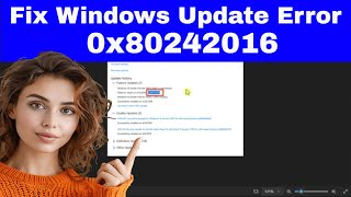 How to FIX Failed Windows Update Error 0x80242016 [upl. by Ekralc]