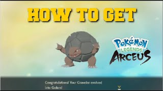 HOW TO EVOLVE GRAVELER INTO GOLEM IN POKEMON LEGENDS ARCEUS HOW TO GET GOLEM [upl. by Nanni]