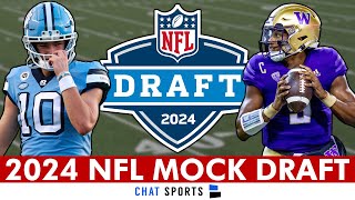 2024 NFL Mock Draft Round 1 amp Some Round 2 Projections Ft Drake Maye JJ McCarthy Michael Penix [upl. by Ahseat577]