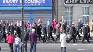 Formation of the UVF 100th Anniversary Centenary Parade  Carrickfergus 2013 [upl. by Benia840]