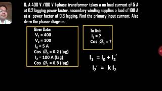 Numerical on Single Phase Transformer Easy steps with Animation [upl. by Adora983]