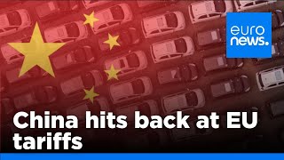 China hits back at EU tariff hike on electric vehicles  euronews🇬🇧 [upl. by Melnick495]