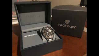 Unboxing and Reviewing the Tag Heuer Carrera DayDate Automatic Black Dial CV2A1RBA0799 [upl. by Mckenna259]