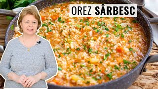 Cum facem 👉 OREZ SÂRBESC cu suc de roșii 🥕🧅🍅 Cea mai simplă rețetă de pilaf pe post cu legume [upl. by Emory]