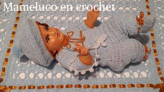 ✨️ Mameluco para niño Dios en CROCHET👶🏼💙 WSubtitle in English 🇺🇸 [upl. by Joline]