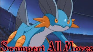 Swampert All Attacks amp Moves Pokemon [upl. by Darom579]