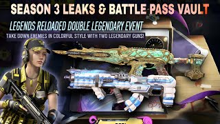 New Codm Season 3 leaks 2024  Double Legendary Event  Codm Season 3 Battle pass Vault Leaks 2024 [upl. by Crenshaw]