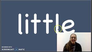 quotlittlequot Sight Word Song [upl. by Talmud]